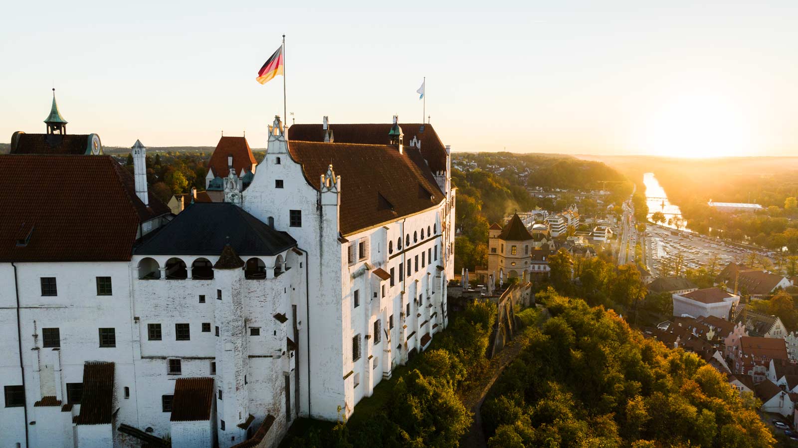 Luftaufnahme der Burg Trausnitz in Landshut © Bayerische Schlösserverwaltung/kreativ-instinkt.de